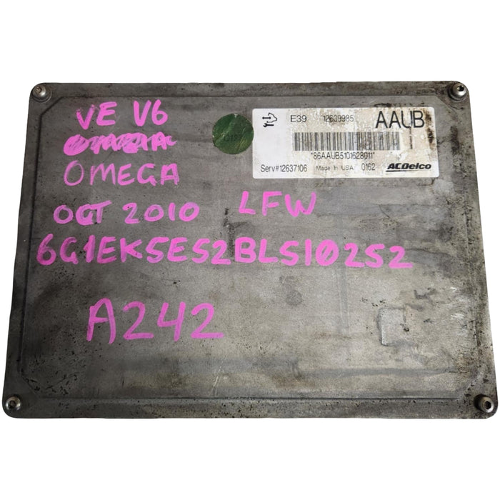 A242 - VE 2010 HOLDEN COMMODORE CALAIS - ECU AUTO V6 LY7 - SERVICE #12637106