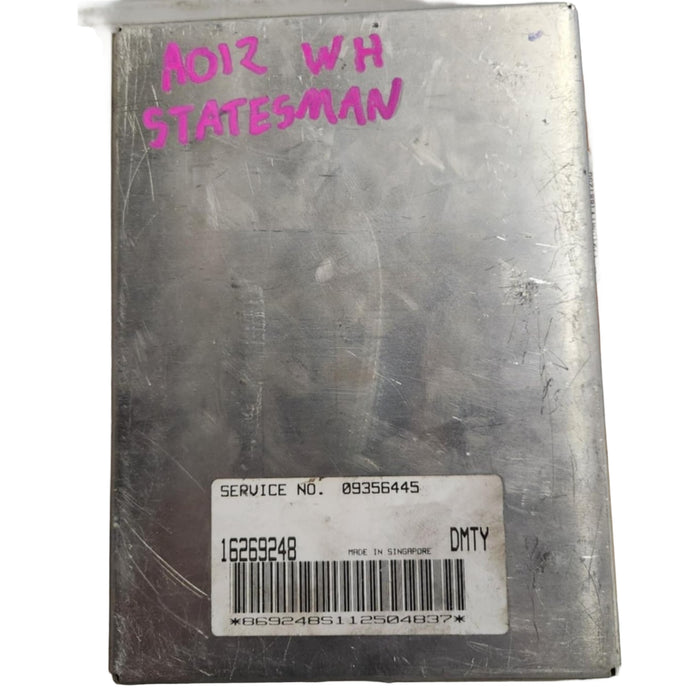 A012 - WH 2001 V6 HOLDEN STATESMAN - ECU V6 LN3 AUTO M30 - SERVICE #09356445