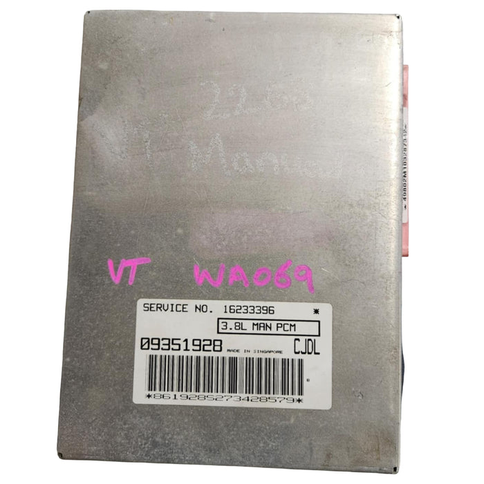 WA069 - VT/VS HOLDEN COMMODORE - ECU / PCM - SERVICE #16233396 MANUAL 3.8L