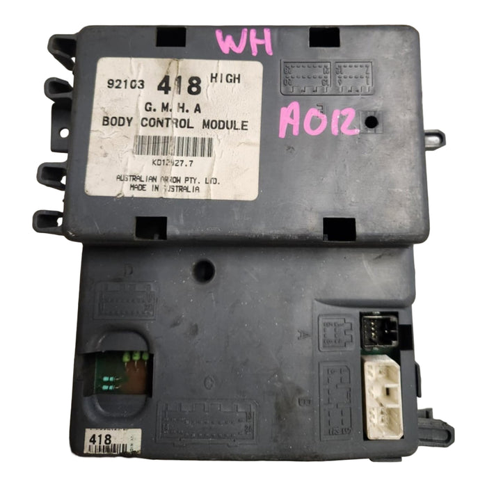 A012 - WH HOLDEN STATESMAN (2001) - BCM - V6 LN3 AUTO M30 92103418 HIGH