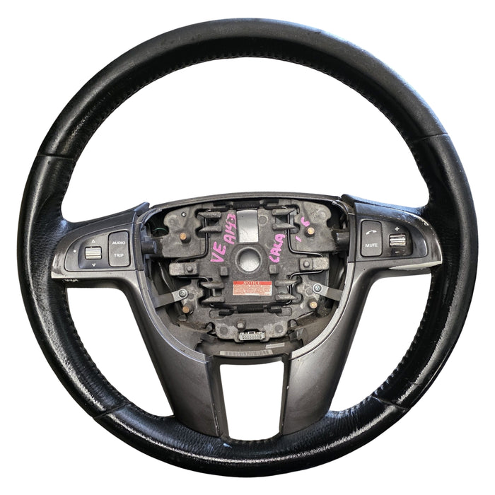 A143 - VE HOLDEN COMMODORE CALAIS - LEATHER STEERING WHEEL - GREY TRIM