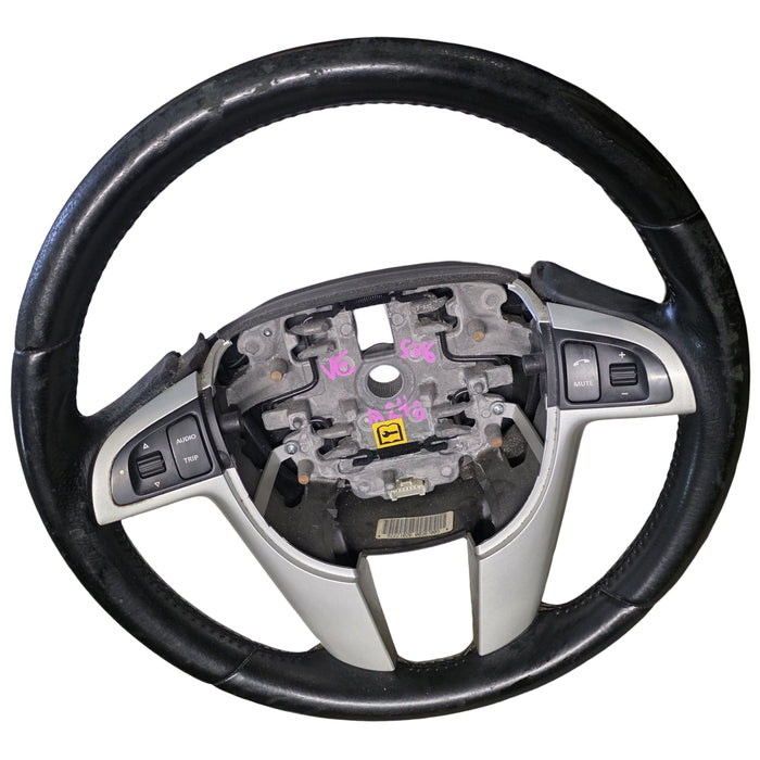 A248 - VE HOLDEN COMMODORE - Leather Steering Wheel with Silver Trim