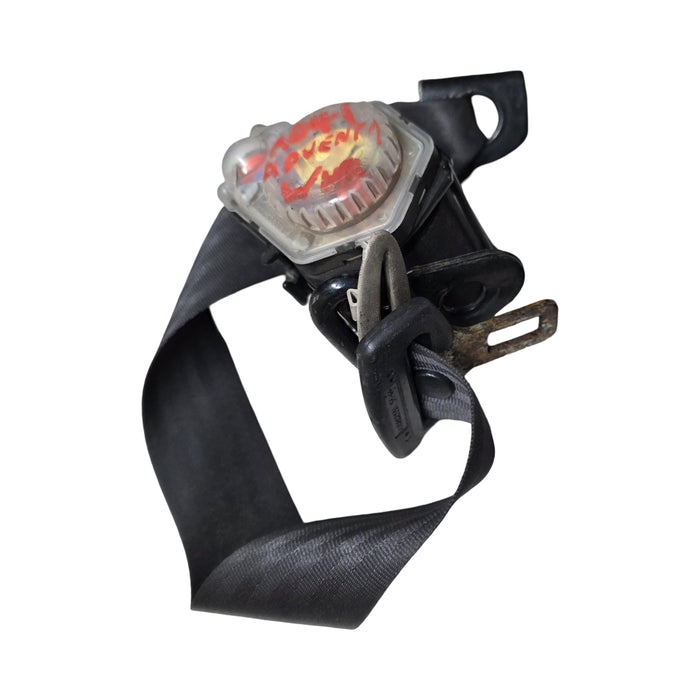 A041 - VT,VX,VY.VZ HOLDEN COMODORE / ADVENTRA WAGON - Seatbelt Passengers Rear (black) with Beige Plastic Bezel Trim