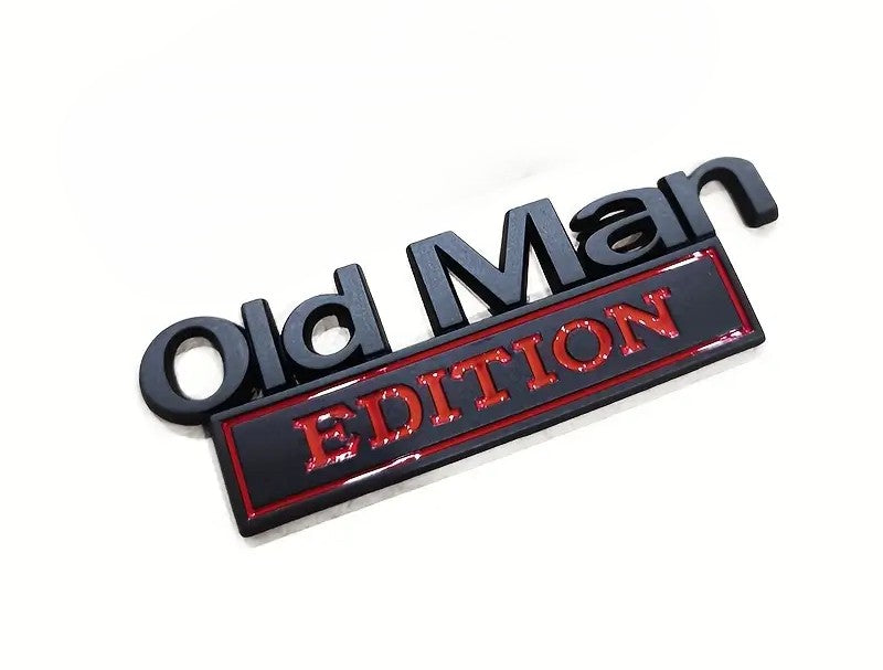 "OLD MAN EDITION" Black & Red Emblem / Badge