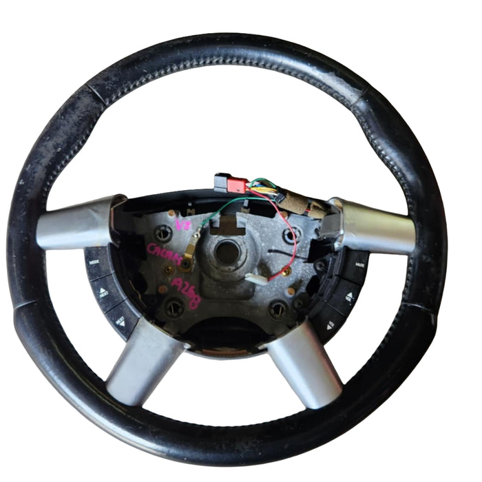A268 - VZ HOLDEN CALAIS SEDAN - Steering Wheel Black Leather with Steering Control Buttons