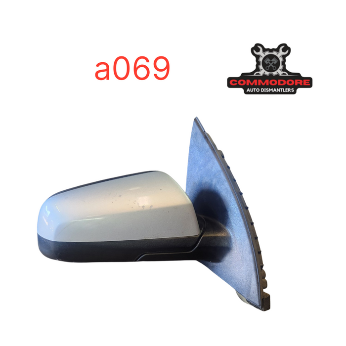 A069 - VF Holden Commodore - Side Mirror Driver Side Switchblade Silver #636R