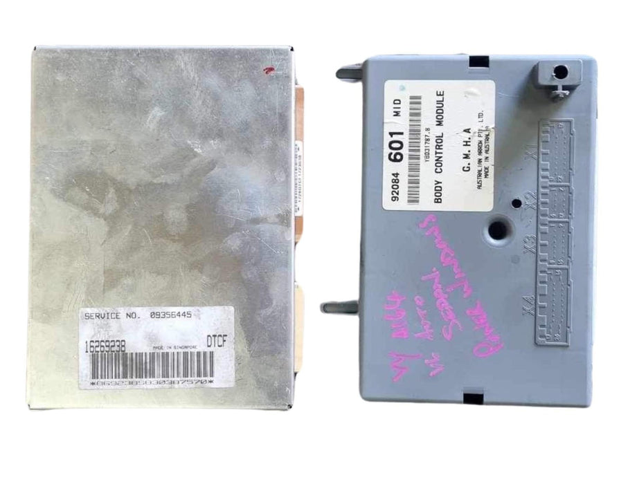 A164 - VY 2005 HOLDEN COMMODORE - Computer Set (BCM 601 MID, ECU Service #09356445, Ignition, Key, Fob & Key Reader