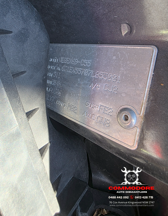 A267 - VE - HOLDEN CALAIS - DOOR (DRIVER'S REAR) - GREY - #354N