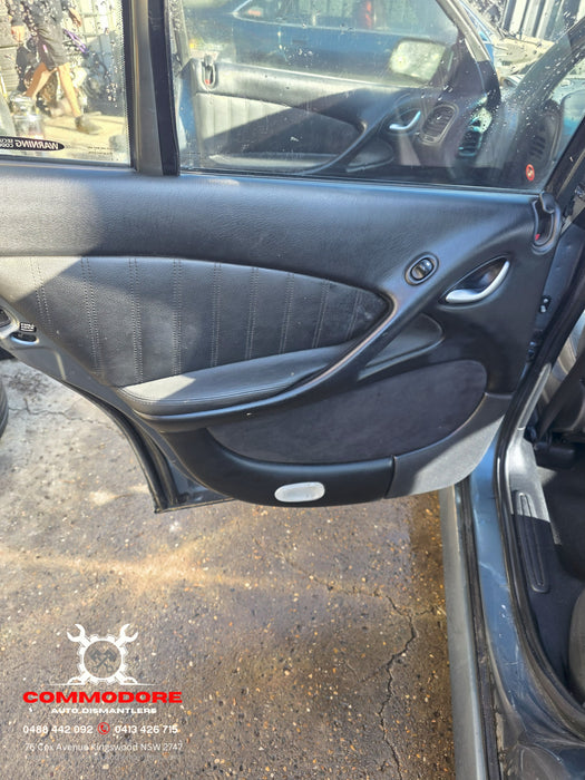 A268 - VZ HOLDEN CALAIS SEDAN - Doorcards Set - Black Leather / Suede Piano Stitch