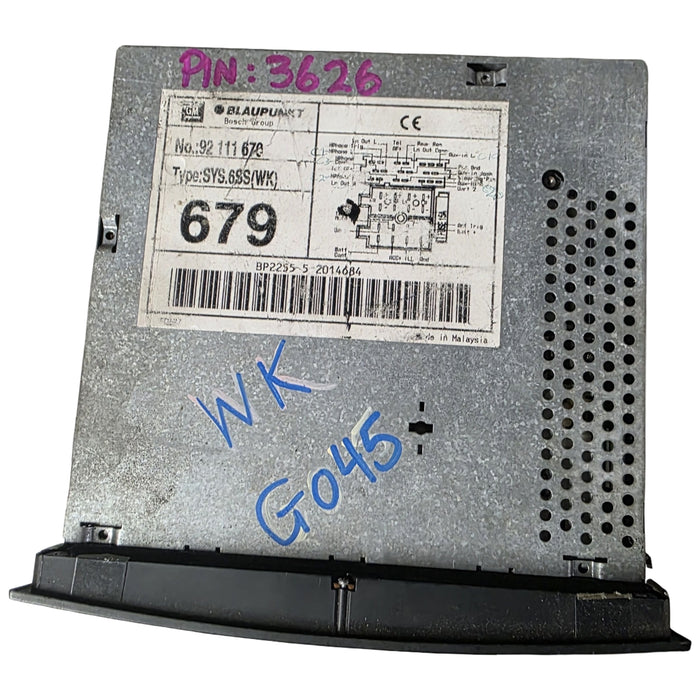 G045 - WK Holden Statesman - Blaupunkt Stereo with PIN CODE Model: 9211670