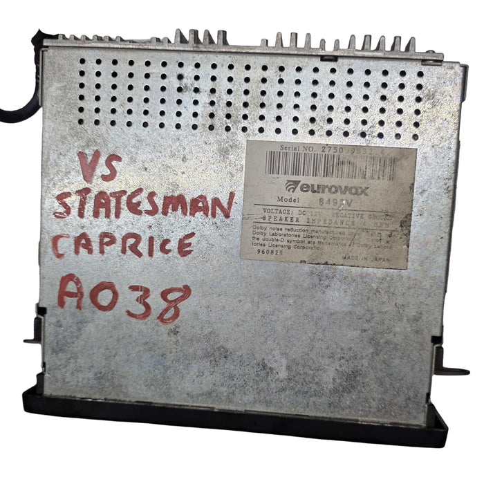 A038 - VS HOLDEN STATESMAN CAPRICE -  Eurovox Stereo 8490V with PIN CODE