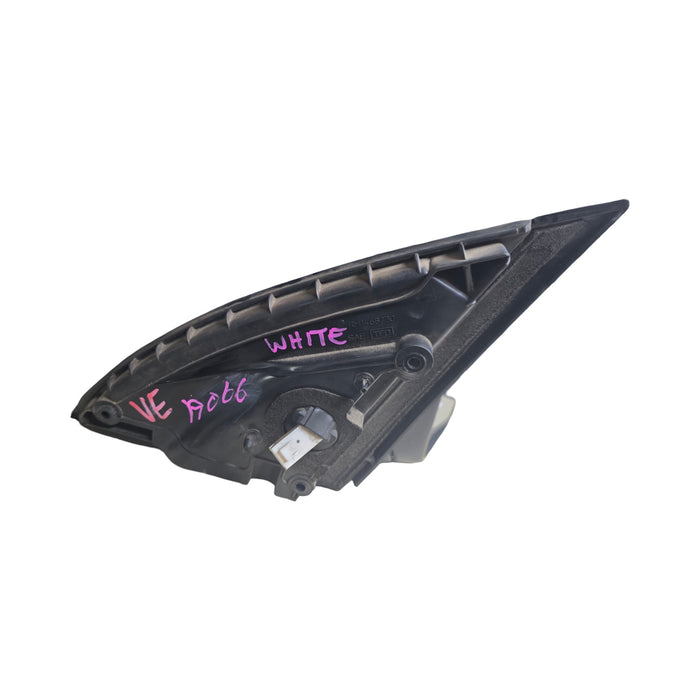 a066 - VE HOLDEN COMMODORE - Side Mirror Drivers Side - Heron White #j073