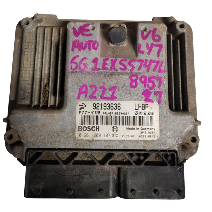 A221 - VE 2006 V6 HOLDEN COMMODORE - ECU AUTO LY7 - SERVICE #92193637
