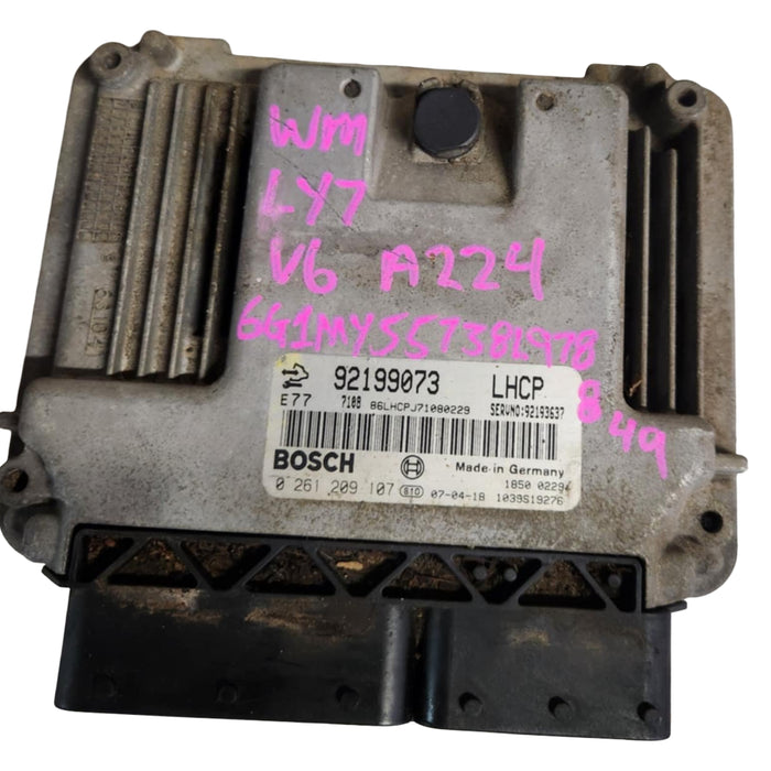 A224 - WM  HOLDEN STATESMAN 2007 - ECU V6 LY7 - P/N #92199073