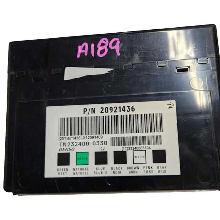 A189 - VE V6 2012 HOLDEN COMMODORE WAGON - BODY CONTROL MODULE - P/N #20921436
