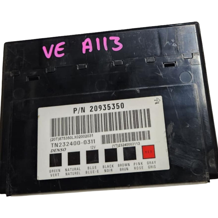 A113 - 2010 VE HOLDEN COMMODORE - BCM AUTO MYC -Part Number #20935350