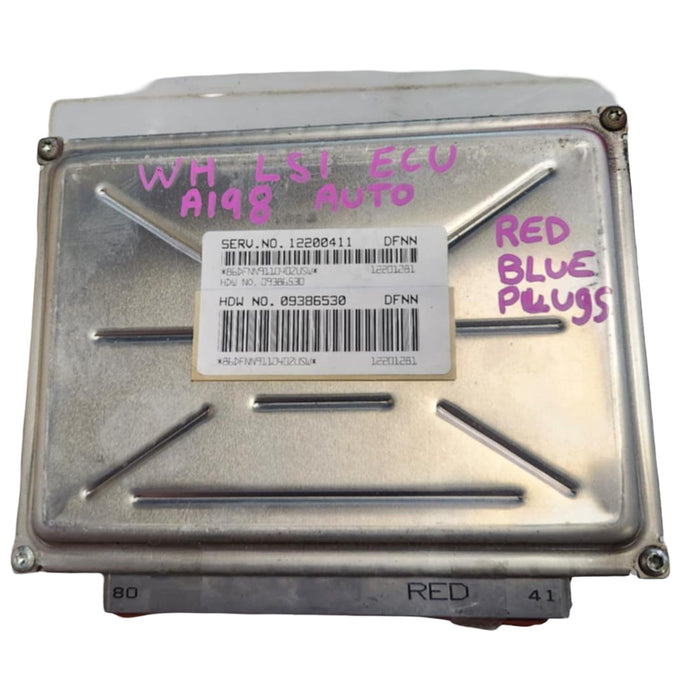 a198 - WH Holden Statesman V8 LS1 - ECU  Service #12200411 (Red & Blue Plug)