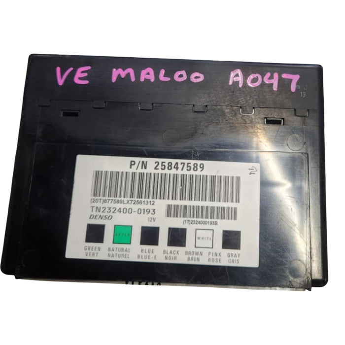 A047 - 02/2008 VE Holden Maloo V8 LS2, Manual - BCM Part #25847589