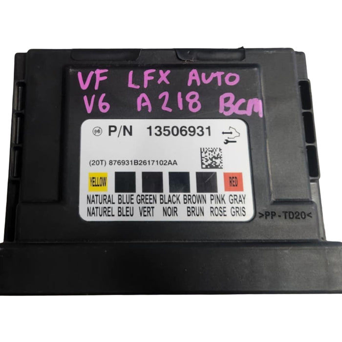 A218 - VF Holden Commodore SV6 LFX, Auto MYA - BCM Part # 13506931