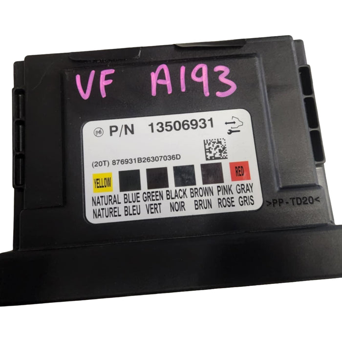 A193 - (01/2017) VF Holden Commodore Wagon - Auto MYA, V6 LFX  - BCM Part #1506931