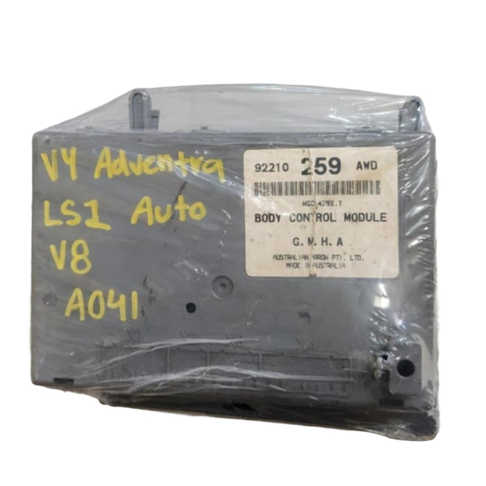 A041 - VY Holden Adventra LS1 V8 - Computer Set (BCM 259 AWD), Power Train Interface Module 92114860