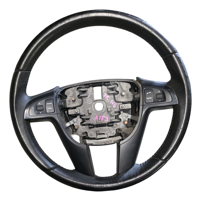 A153 - VE Holden Commodore - Leather Steering Wheel - Grey trim with Controls