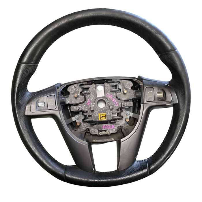 A226 - VE HOLDEN Calais / HSV - thick grip LEATHER STEERING WHEEL - GREY CONTROLS