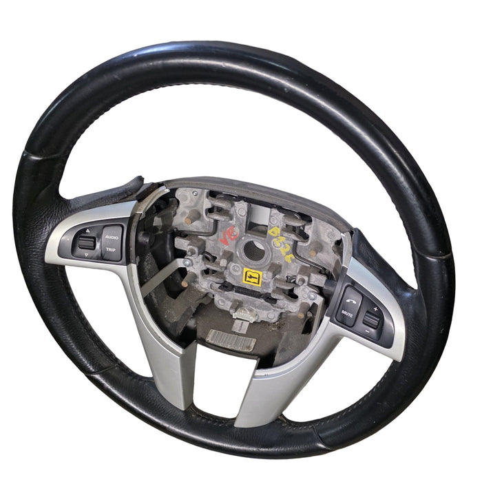 B126 - VE HOLDEN COMMODORE - Leather Steering Wheel with silver trim