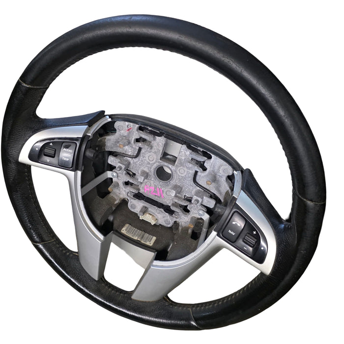 A211 - VE HOLDEN COMMODORE  - Leather Steering Wheel with silver trim