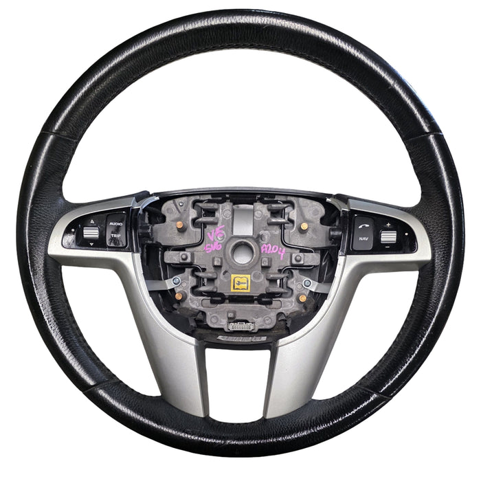 A204 - VE HOLDEN COMMODORE - Leather Steering Wheel with Silver Trim