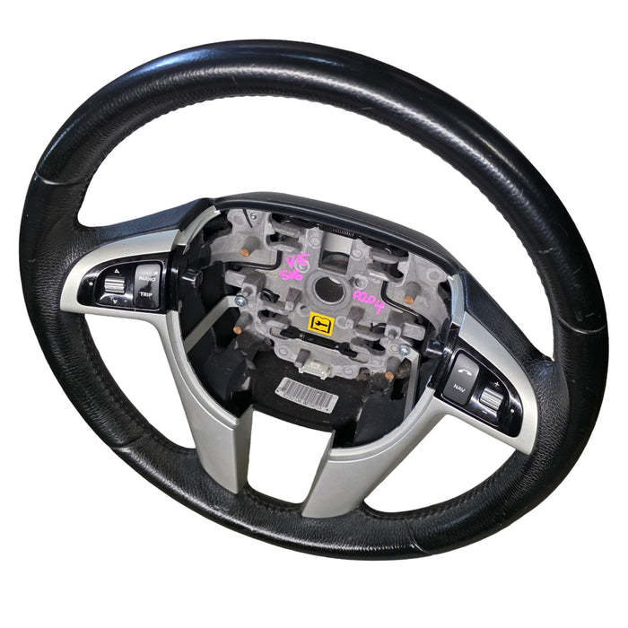 A204 - VE HOLDEN COMMODORE - Leather Steering Wheel with Silver Trim