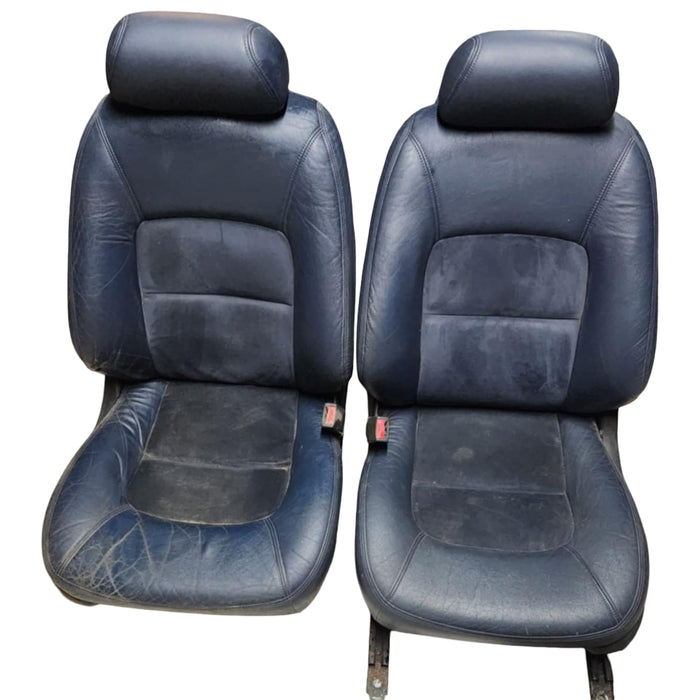 A078 - WH Holden Statesman  International -  Blue Leather Front Seats (pair)
