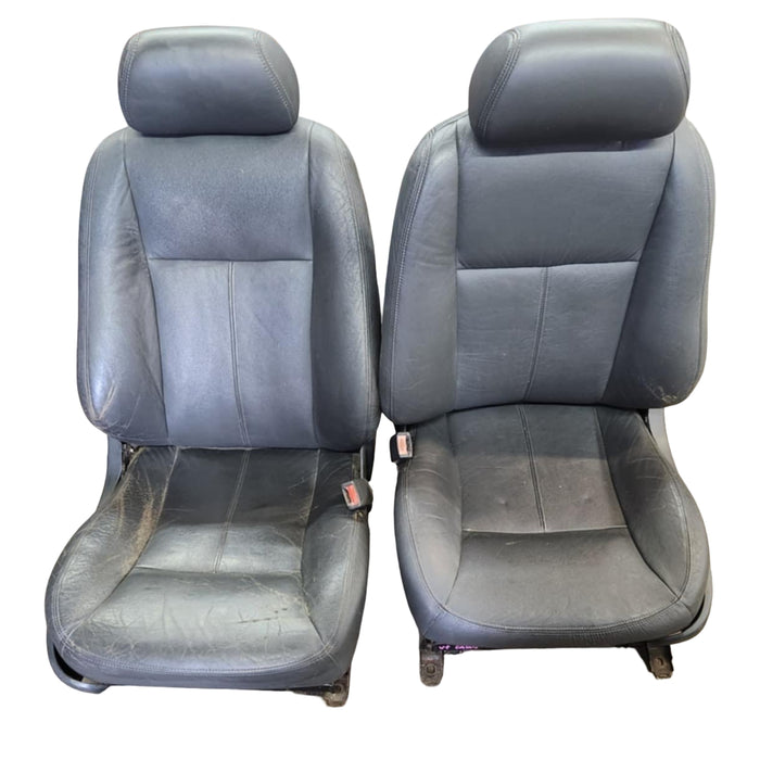 a050- VT Holden Calais - Leather Front Seats Grey with seatbelt stalks
