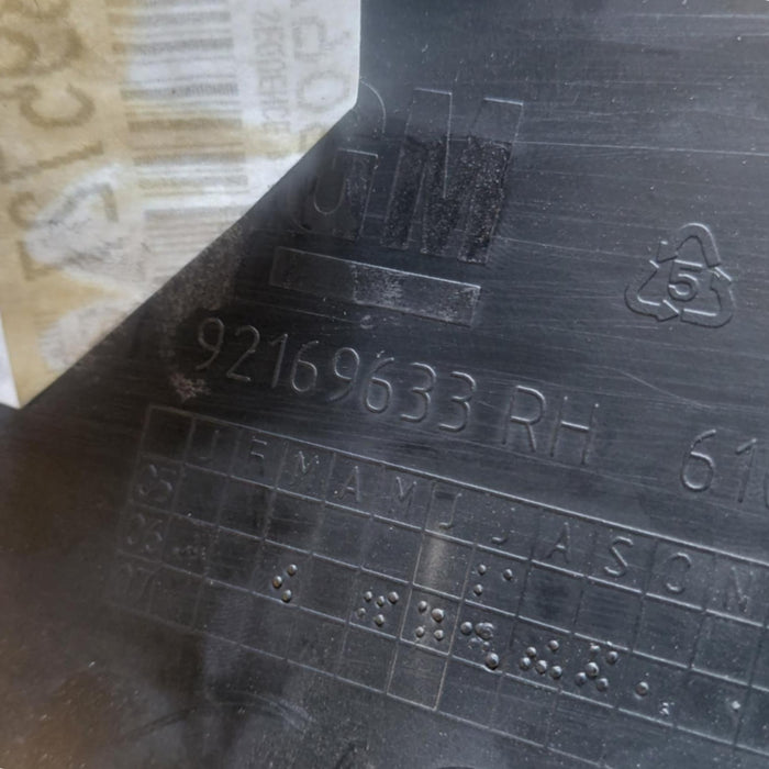 WM / VE - Holden / Calais - DRIVERS SIDE - Centre Console Side Trim - Black Suede Part Number 92169633