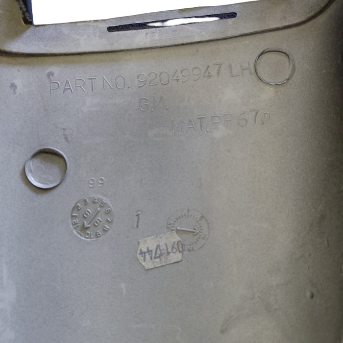 VT, VX, VY, VZ - Holden Commodore - PASSENGER SIDE - Upper B-Pillar Trim - Black Plastic Part Number 92049947