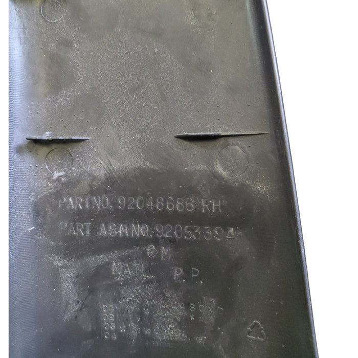 VX II,VY,VZ - Holden Commodore Sedan - DRIVERS SIDE - Lower B-Pillar trim - black Part Number 92048686