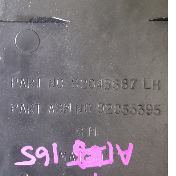 VX II, VY, VZ - Holden Commodore Sedan - PASSENGER SIDE - Lower B-pillar trim - Black Part number 92048687