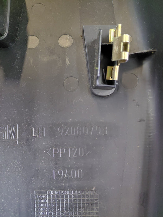 VT, VX, VY, VZ - Holden Commodore Sedan - PASSENGER SIDE - Lower B-pillar Trim - Black Plastic Part Number 92060703