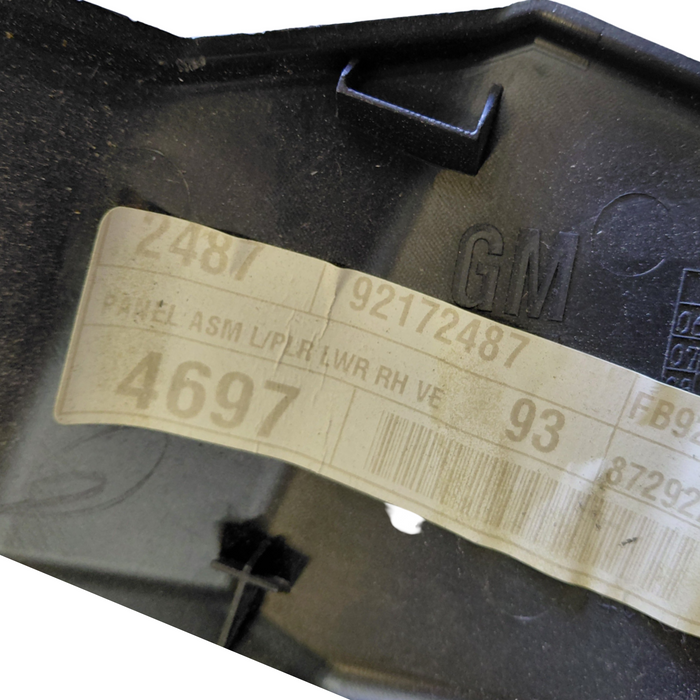 VE / VF Holden Commodore Sedan - DRIVERS REAR - Seat Plastic / Black - Part #92172487