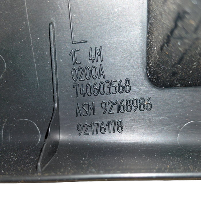 WM Holden Statesman - PASSENGER REAR - Seat Plastic Trim / Black - Part #92176178