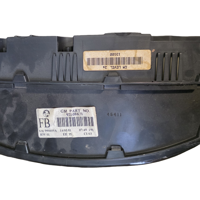JM001 - VT Holden Commodore - Cluster V6 AUTO Part 3 92108671 FB