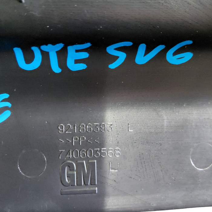 VE Holden Commodore Utility - PASSENGER SIDE - Bottom B-Pillar Trim #4AA Black - Part #92186393