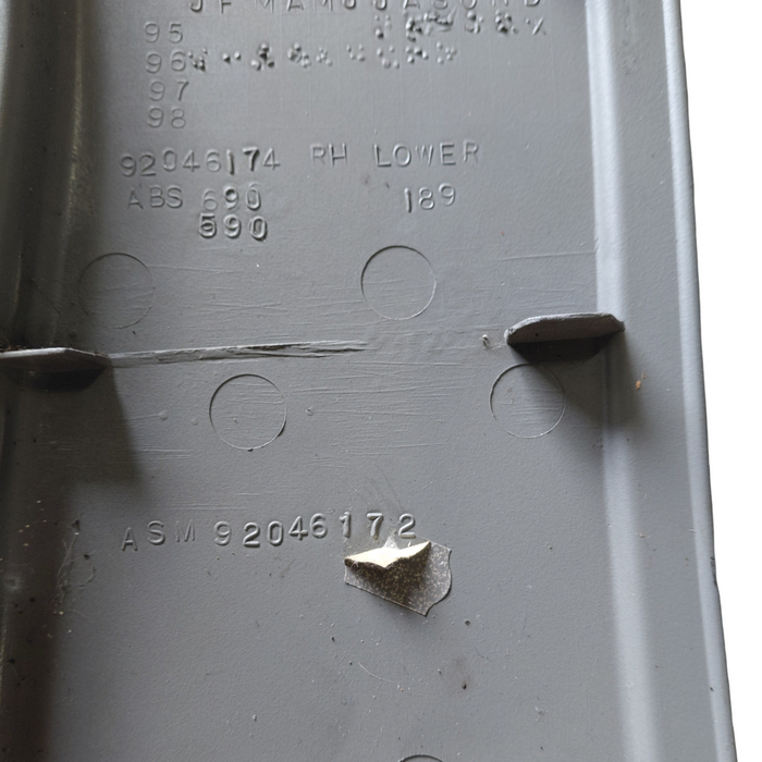 VR / VS Holden Commodore - DRIVERS SIDE Lower B-Pillar Trim - Grey P/N: 92046172
