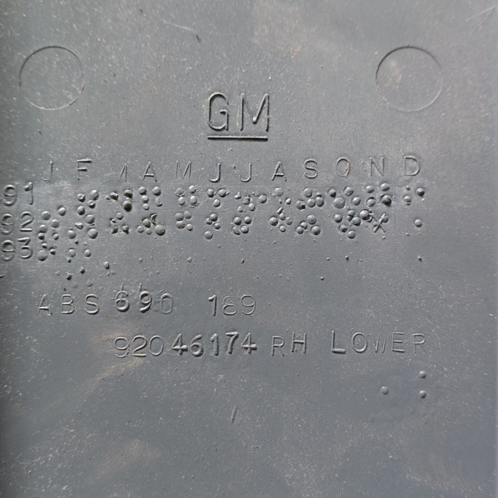 VN / VP Holden Commodore - DRIVERS SIDE Lower B-Pillar Trim #23i - Blue P/N: 92046174