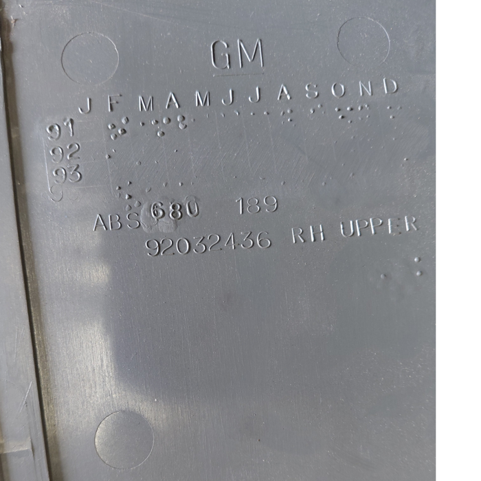 VN/VP/VR/VS Holden Commodore - DRIVERS SIDE B-Pillar Upper Trim - TRIM #25i P/N: 92032436