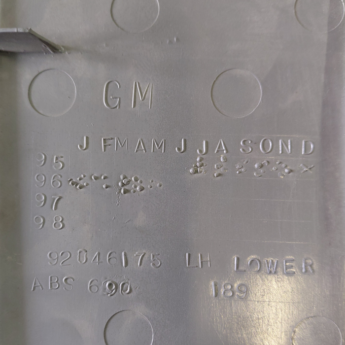 VN / VP / VR / VS Holden Commodore - PASSENGER SIDE - Lower B-Pillar Trim #15i Light Grey - Part #92046175