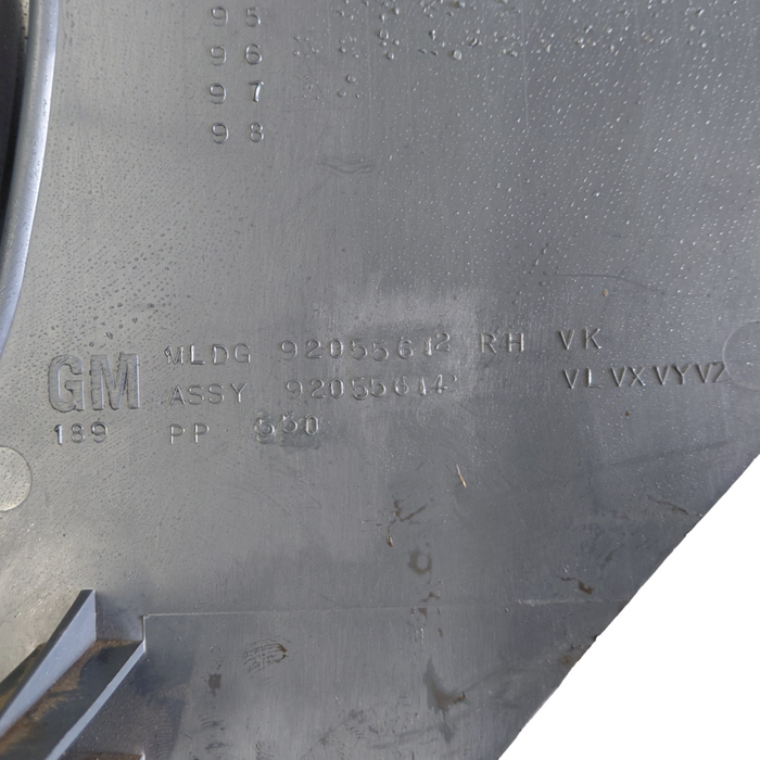 VN / VG / VP / VR / VS Holden Commodore - DRIVER'S SIDE - Kick Panel Cloth / Dark Grey - Part #92055612