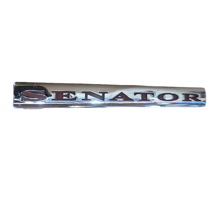 D001 - GENUINE VT Holden Senator - Bootlid Badge Chrome / Red