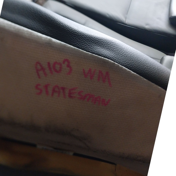 A103 - WM Holden Statesman - Rear Seat - Black / Leather