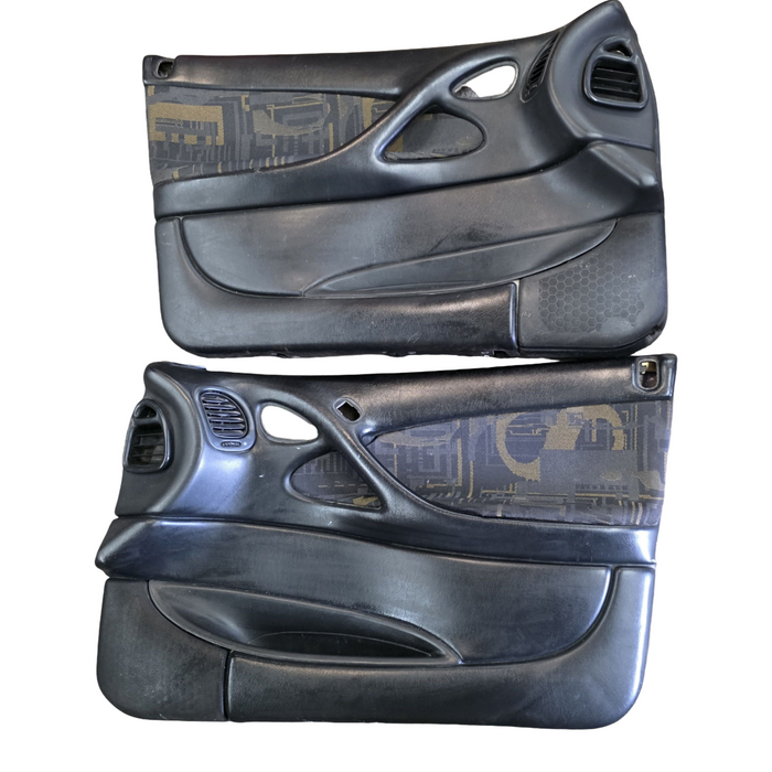 Sm001 - VX SS Holden Commodore Utility - Doorcards (SET) / Hyper Yellow Cloth